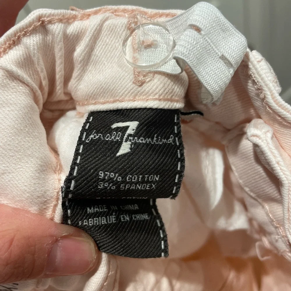 Pink girls skinny jeans-7 For All Mankind - Picture 3 of 7